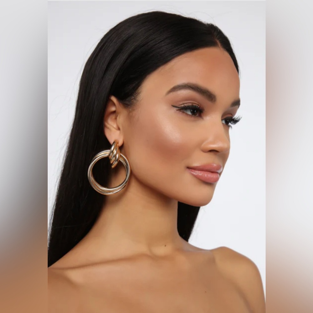 Silver Large Hoops